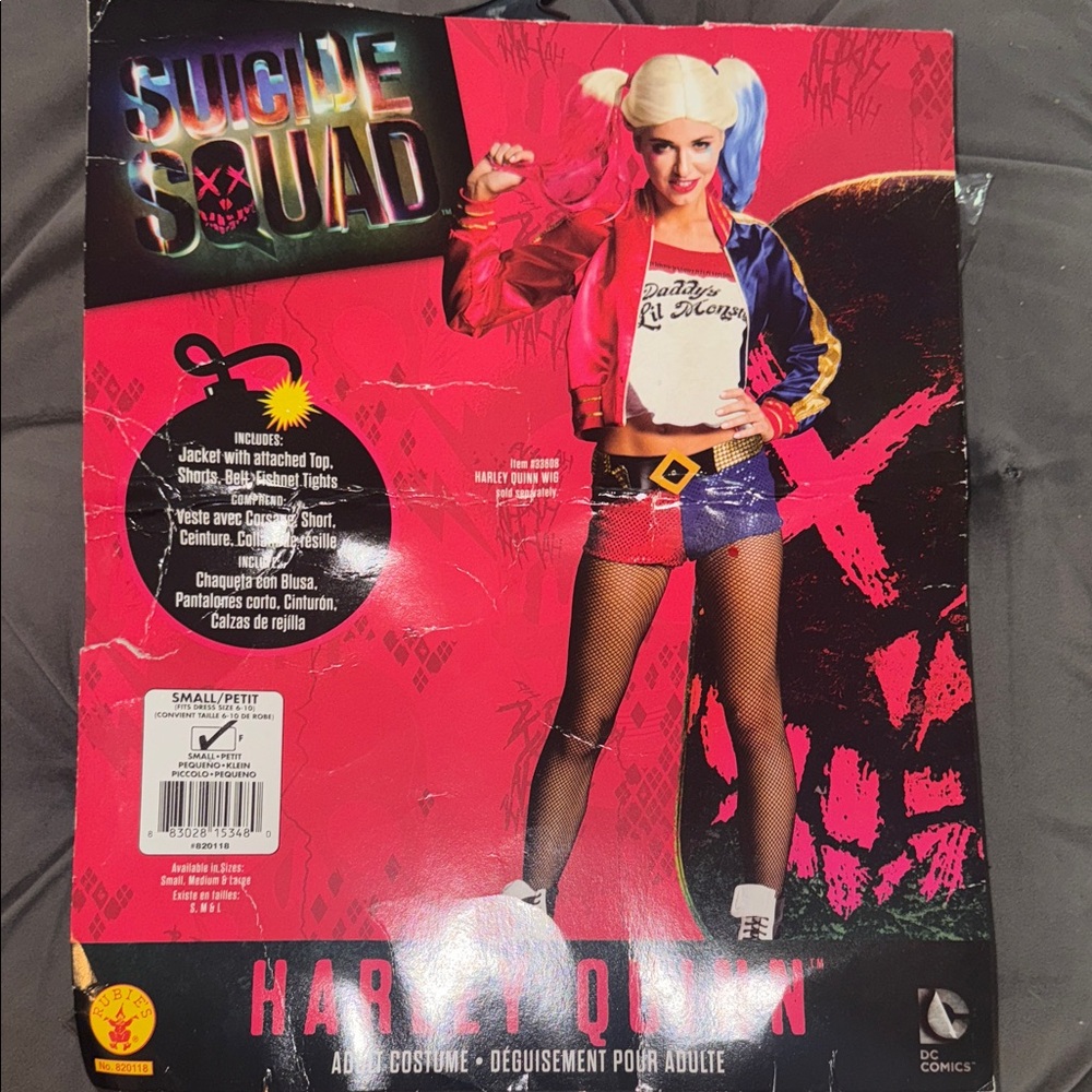 DC Comics Harley Quinn Red and Blue Costume Set Halloween costume